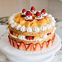 Step 5 of the Recipe for Strawberry Snowman Birthday Cake