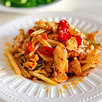 #寻味外婆乡传承春日宴#泡椒鸡片的做法图解5