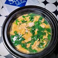 #Spring tasting# Step 1 of Chrysanthemum Brain Egg Soup
