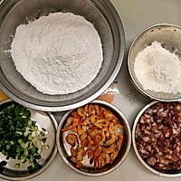 Step 2 for making Cantonese savory thin filling